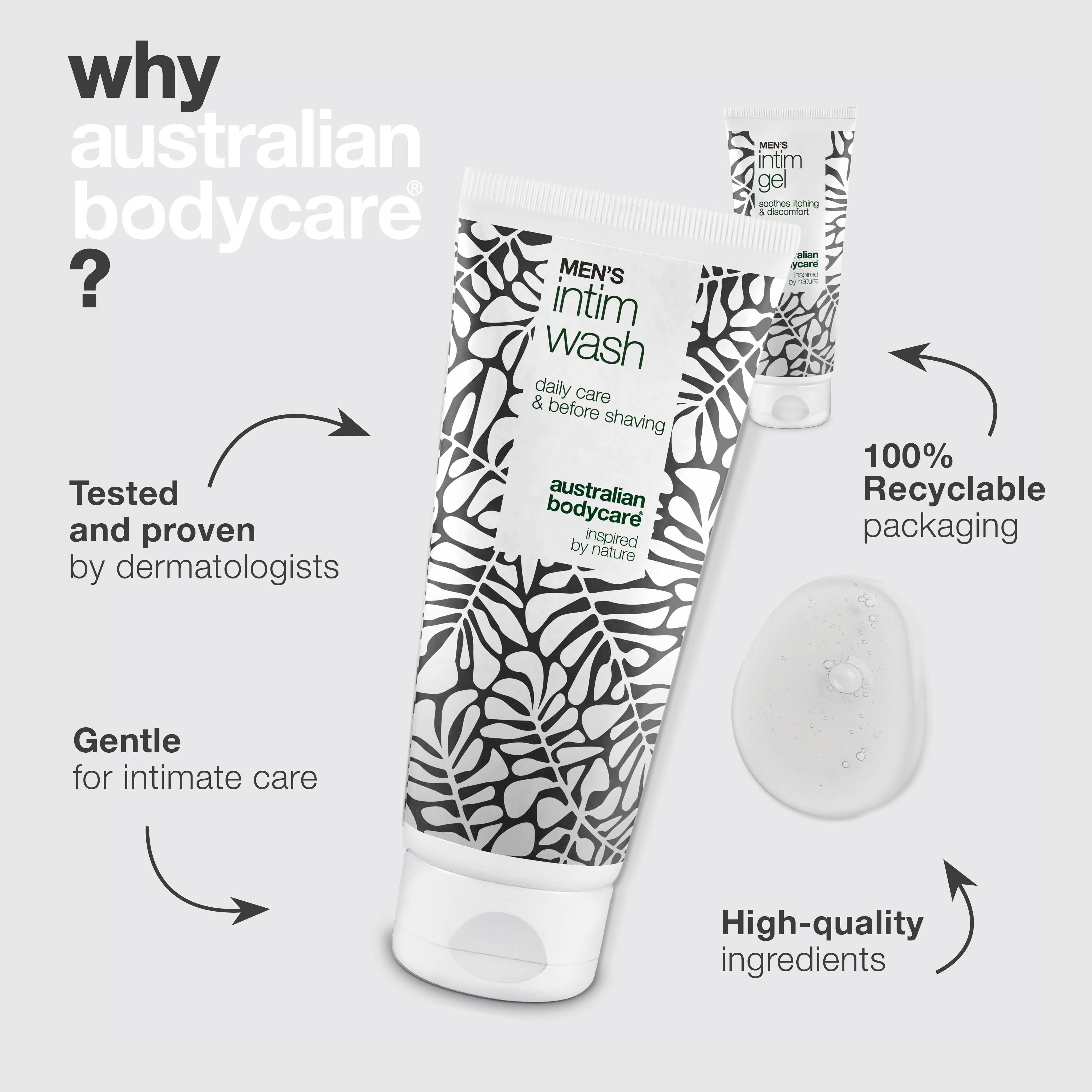 Gel & Soap against irritation arising from jock itch — Against itching at the penis & in the vagina and jock itch