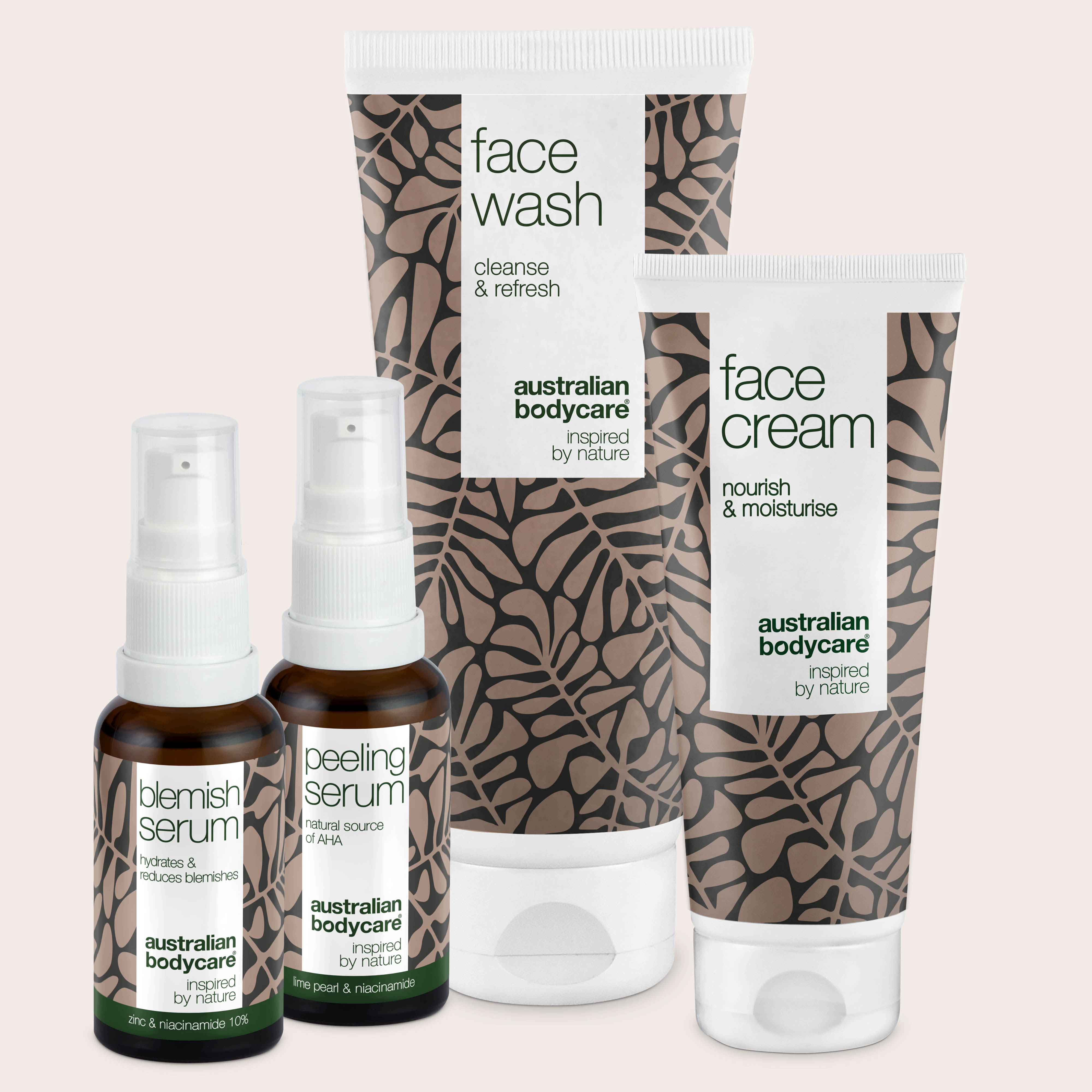 Skin care set for spots on face & congested skin - 4 cleansing