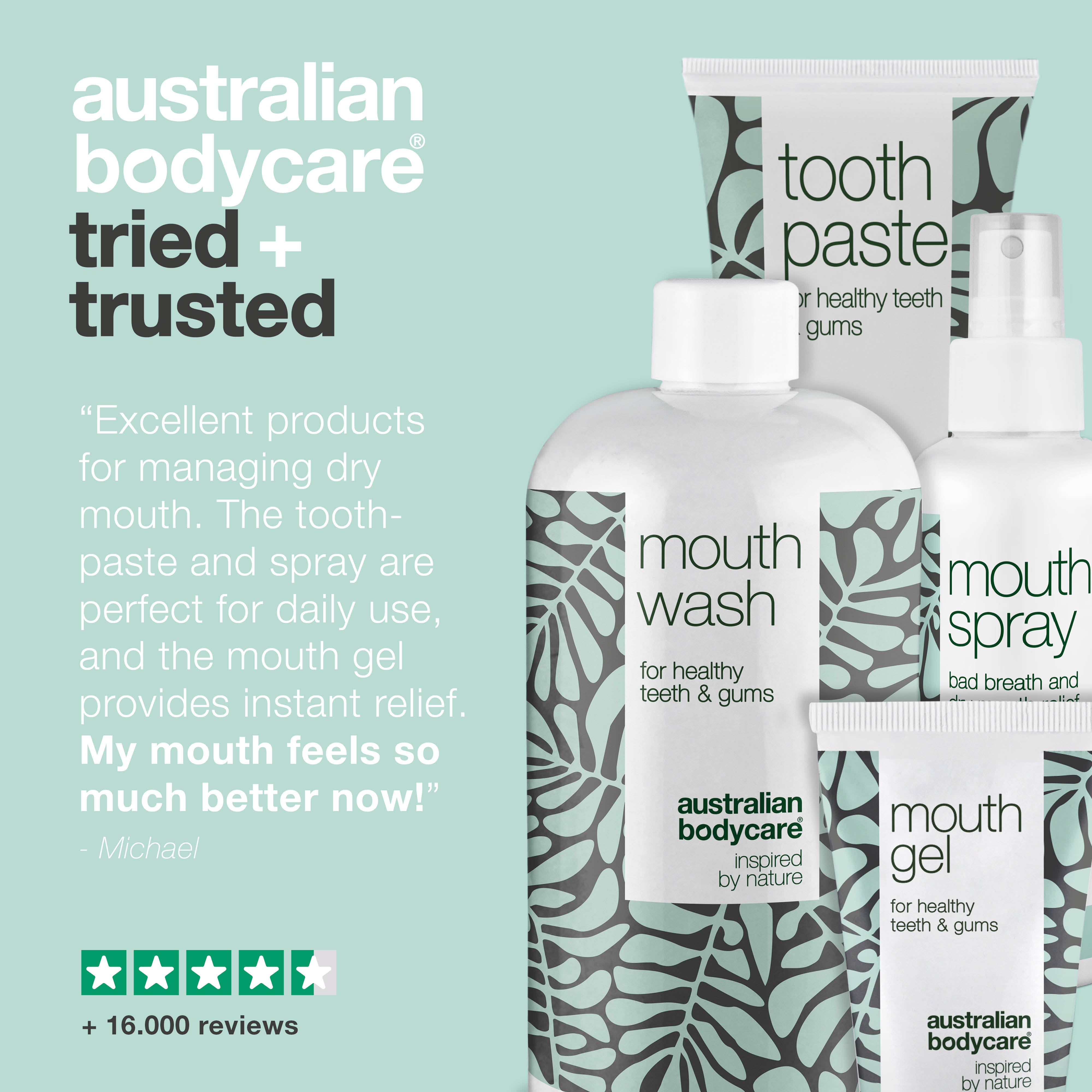 4–pack for dry mouth — 4 moisturizing products for dry mouth care