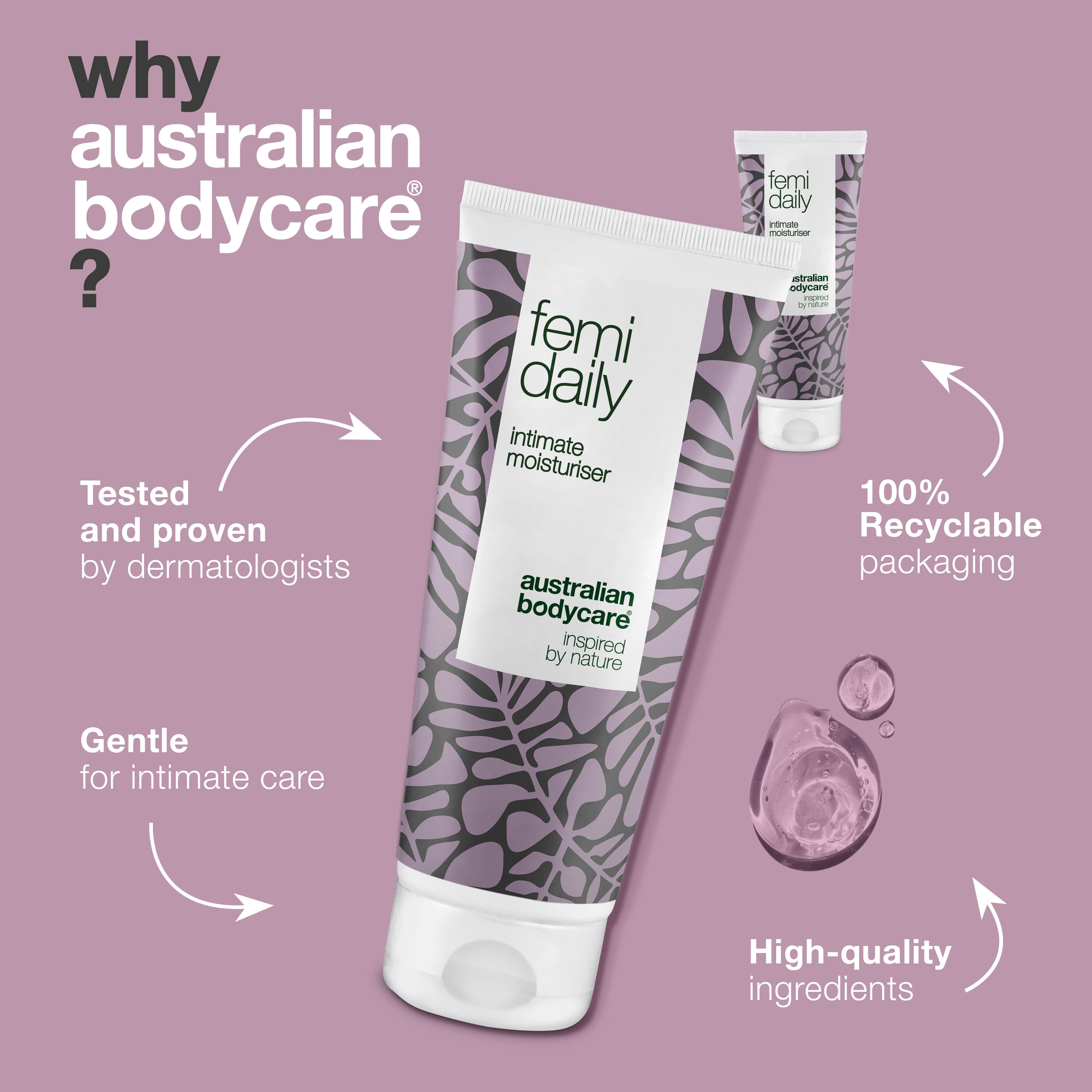 2x Femi Daily intimate gel for itching, vaginall dryness and unwanted odour — A intimate gel for unwanted odour and vaginal discomfort