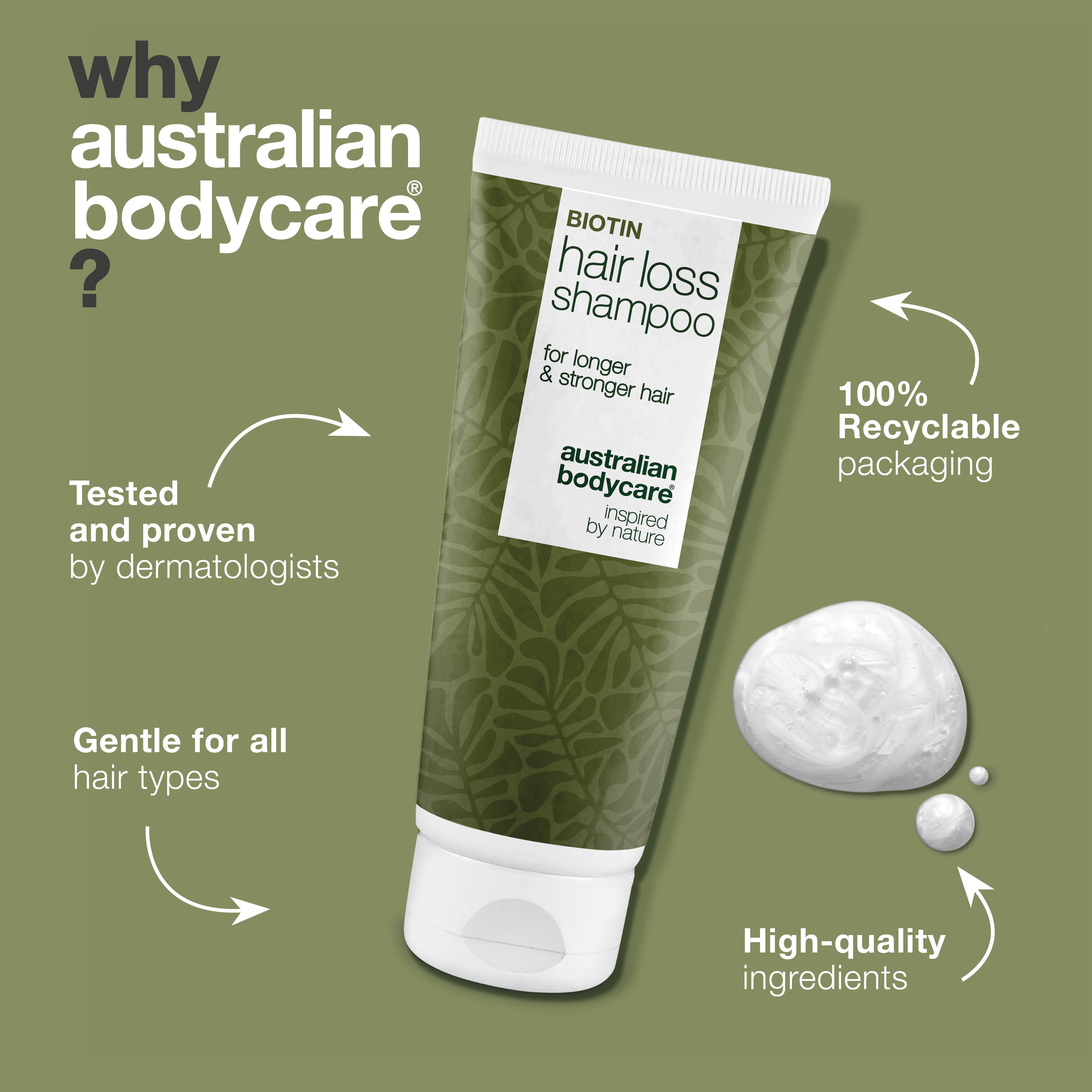 Shampoo reduces hair loss and thinning hair — Shampoo reduces hair loss and strengthens weak hair with biotin, caffeine, and Capilia Longa, which revitalize the scalp and stimulate hair roots.