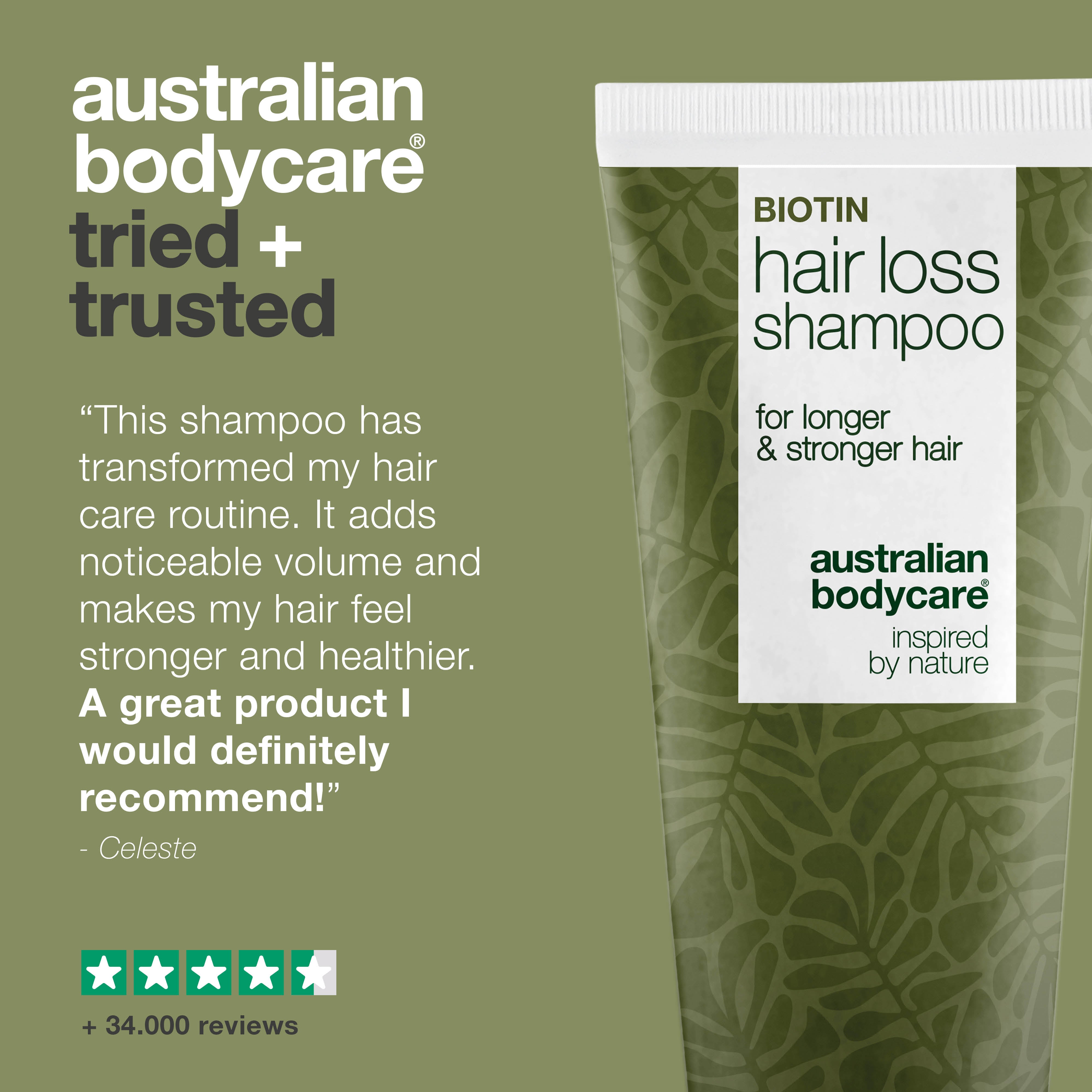 Shampoo reduces hair loss and thinning hair — Shampoo reduces hair loss and strengthens weak hair with biotin, caffeine, and Capilia Longa, which revitalize the scalp and stimulate hair roots.