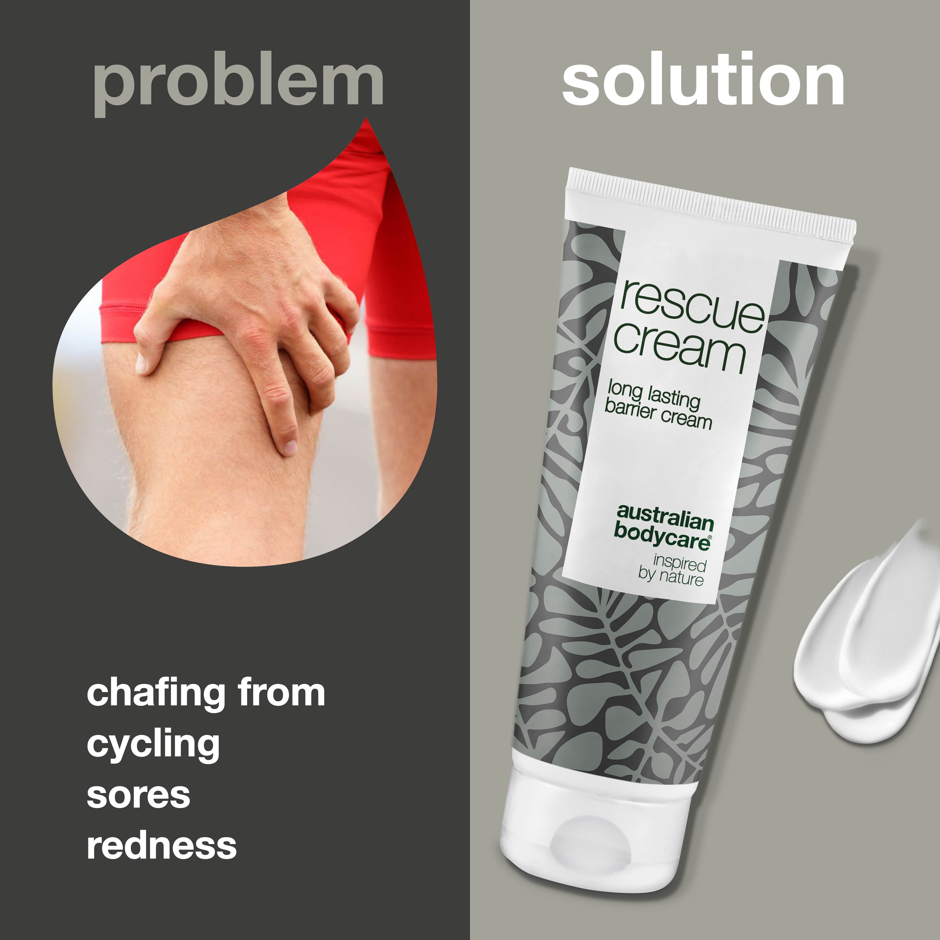 Barrier cream for saddle sores from bike seats with Tea Tree Oil