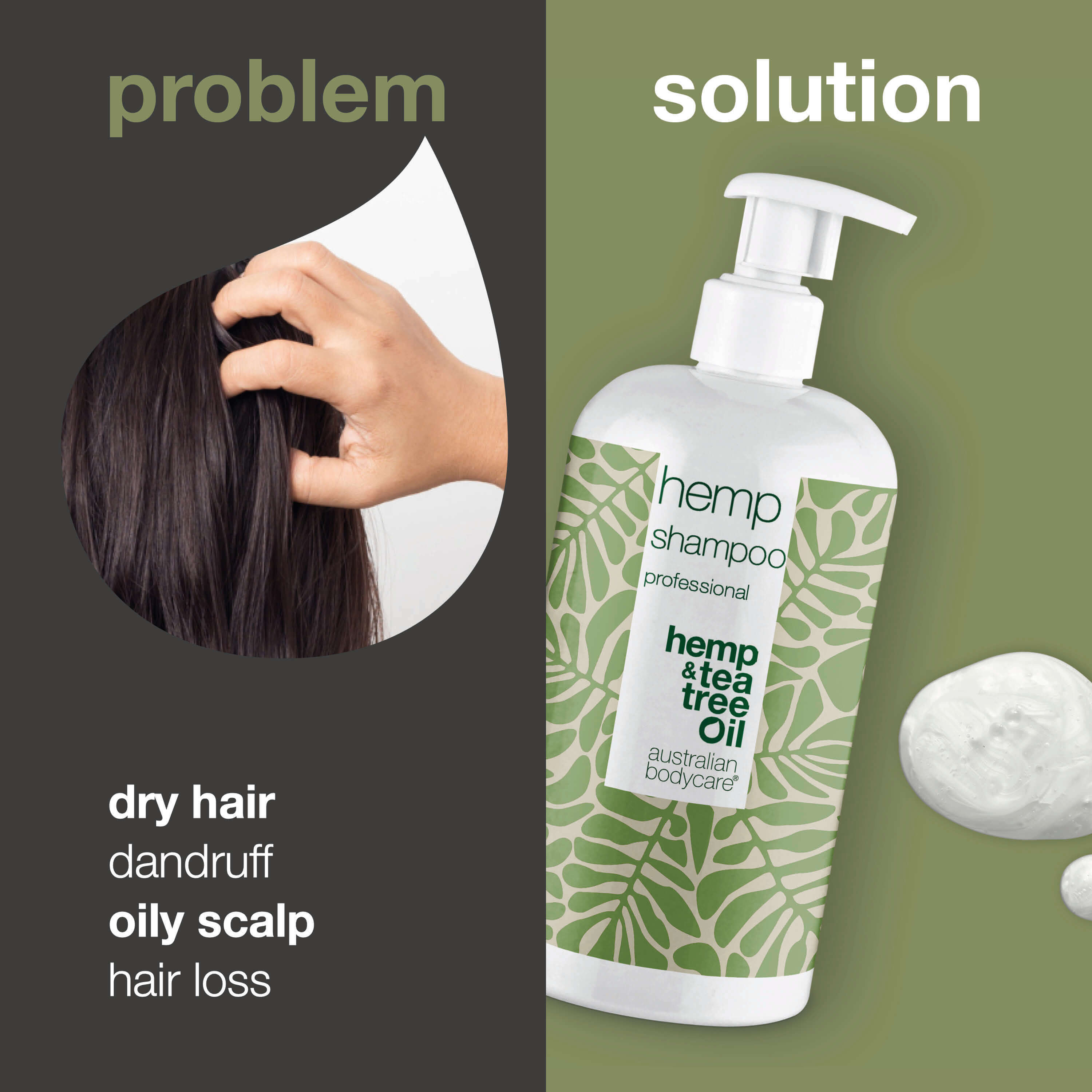 Hemp Shampoo for Dry Hair and a Balanced Scalp —  Hemp Shampoo delivers deep moisture and nourishment while helping to maintain a balanced, healthy scalp.