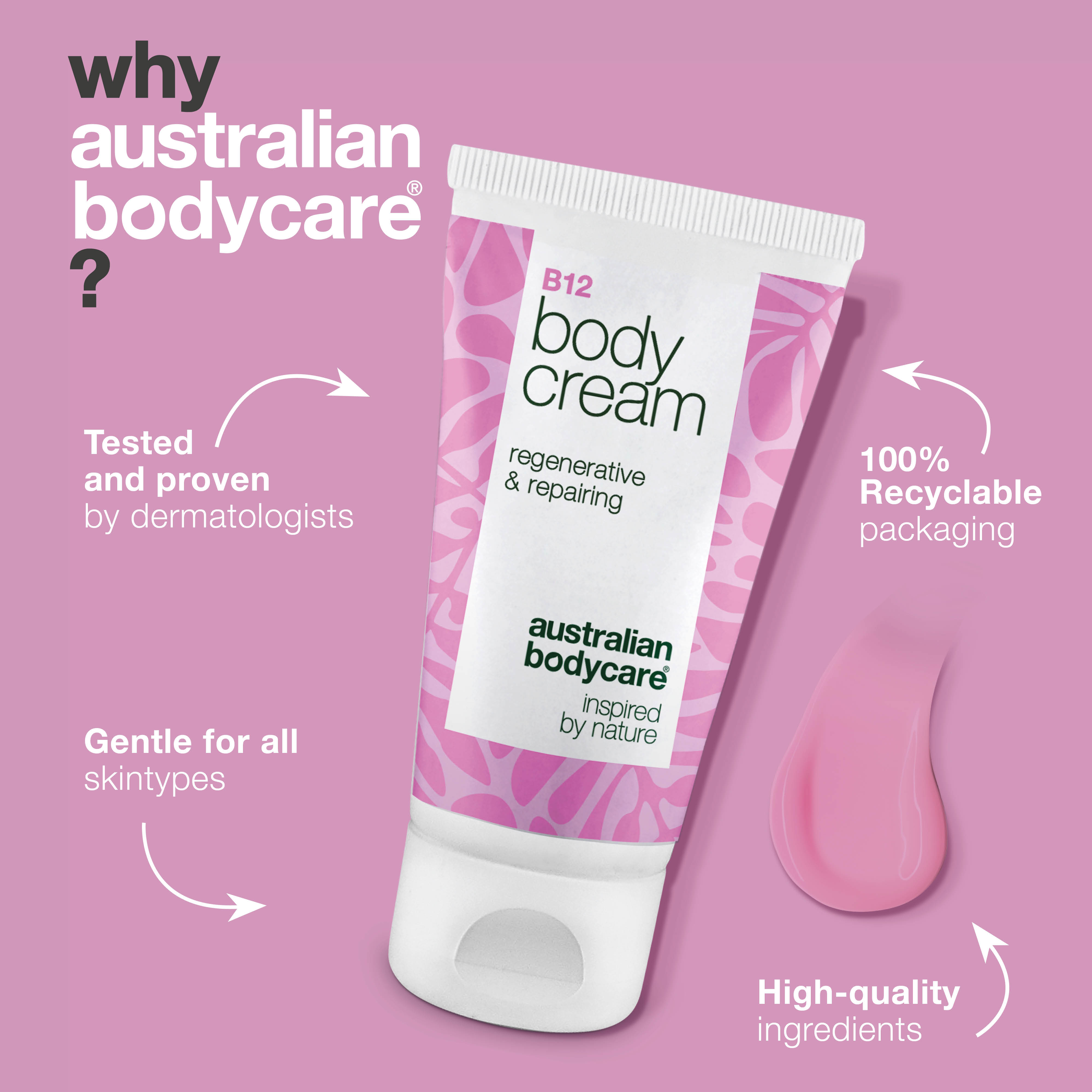 B12 Body Cream – Regenerating Cream with Vitamin B12 — Hydrating B12 Body Cream for soft, balanced skin. Suitable for all skin types.