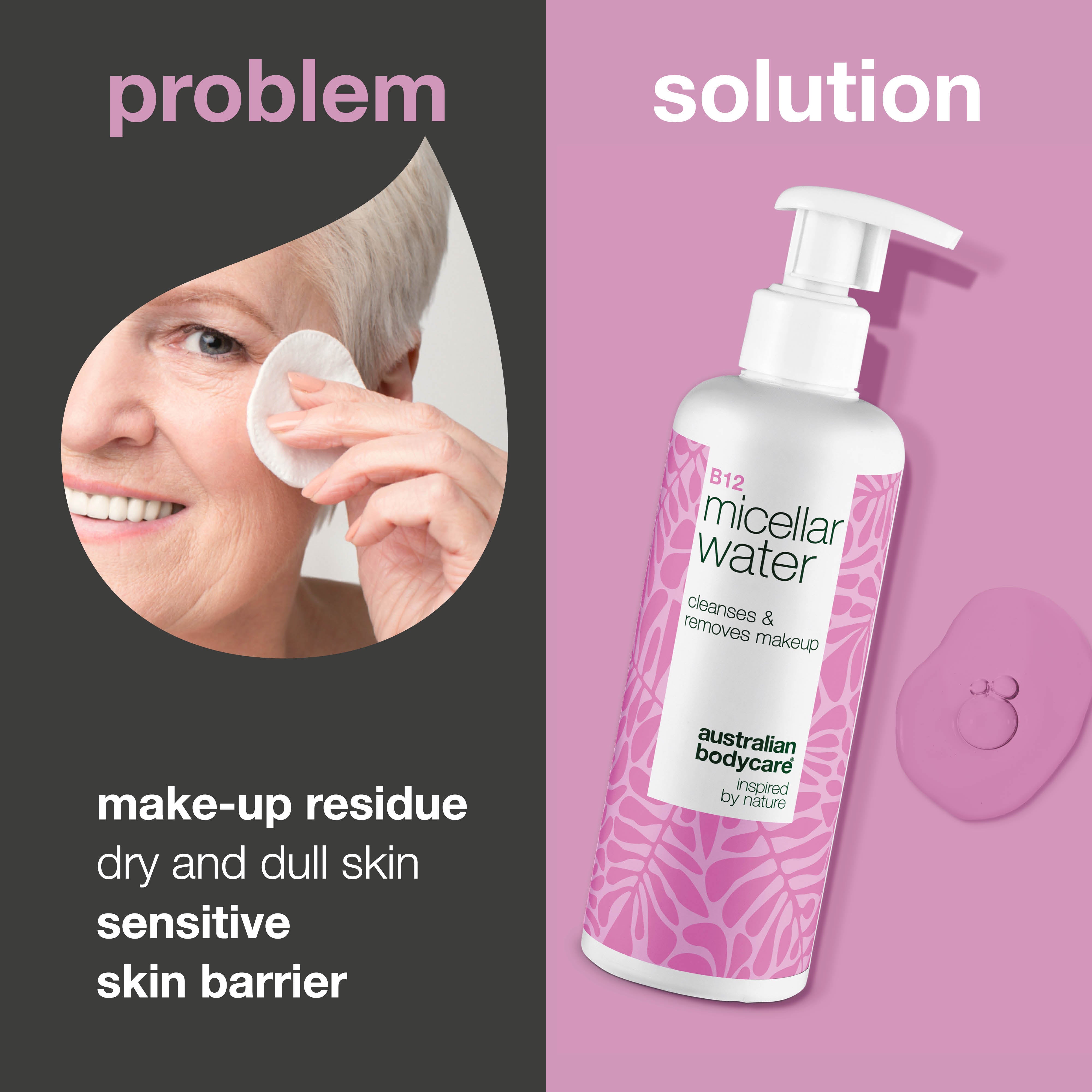Micellar Water with B12 – Removes makeup & soothes irritated skin
