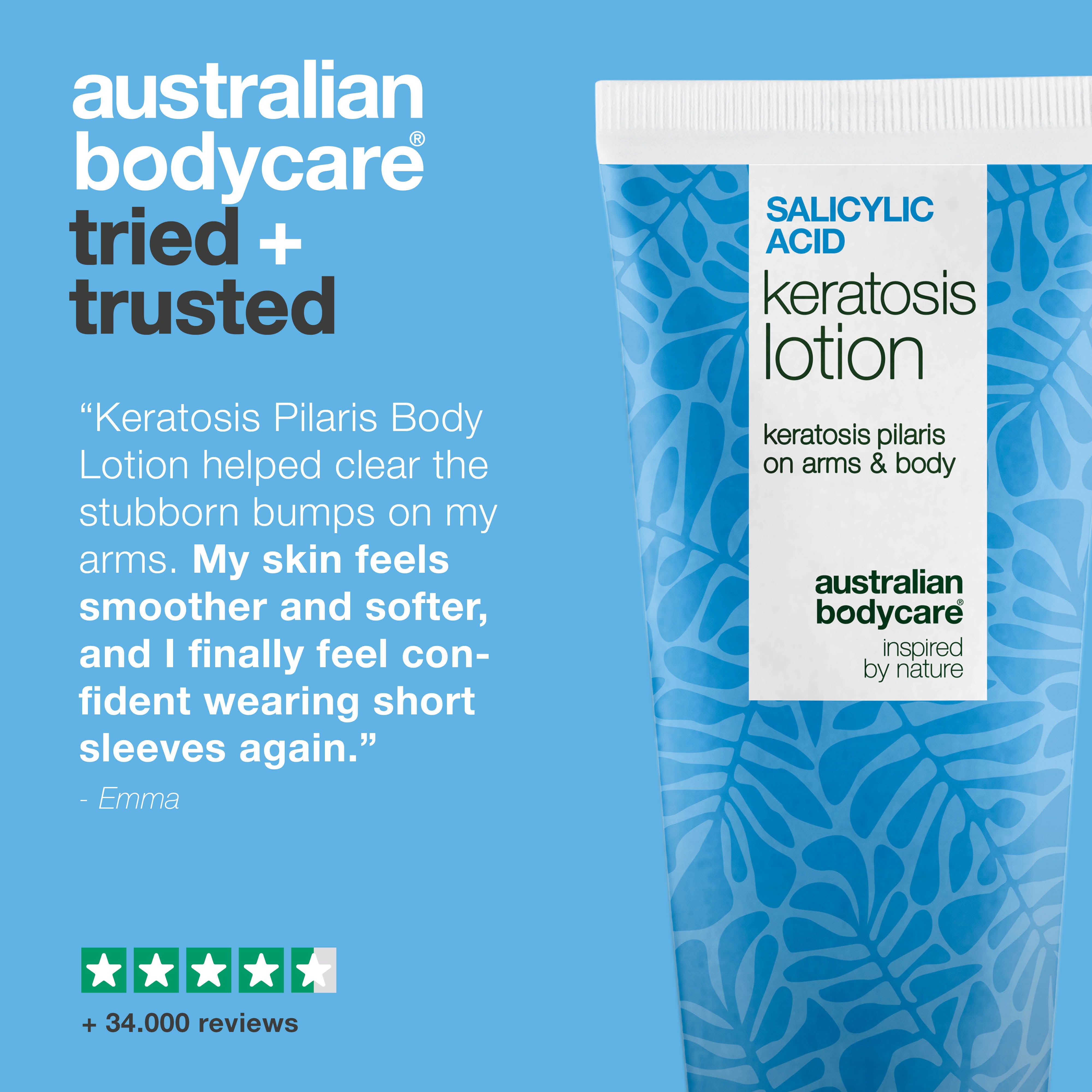 Body lotion for keratosis pilaris and rough, bumpy skin — Body lotion for keratosis pilaris and dryness. Smooths skin with salicylic acid, niacinamide, and zinc.