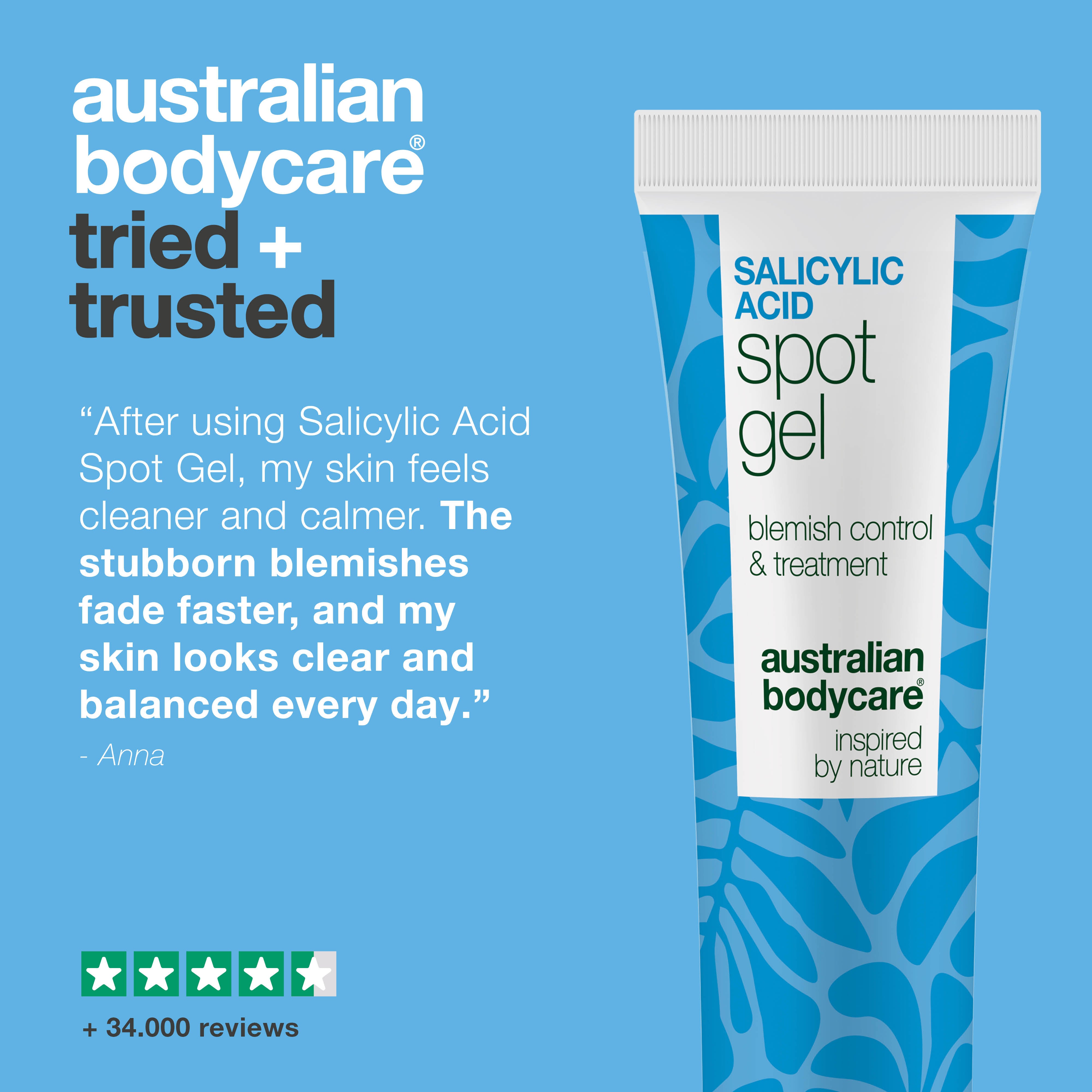 Salicylic Acid Spot Gel for breakouts, blackheads and redness – unclogs pores and calms the skin