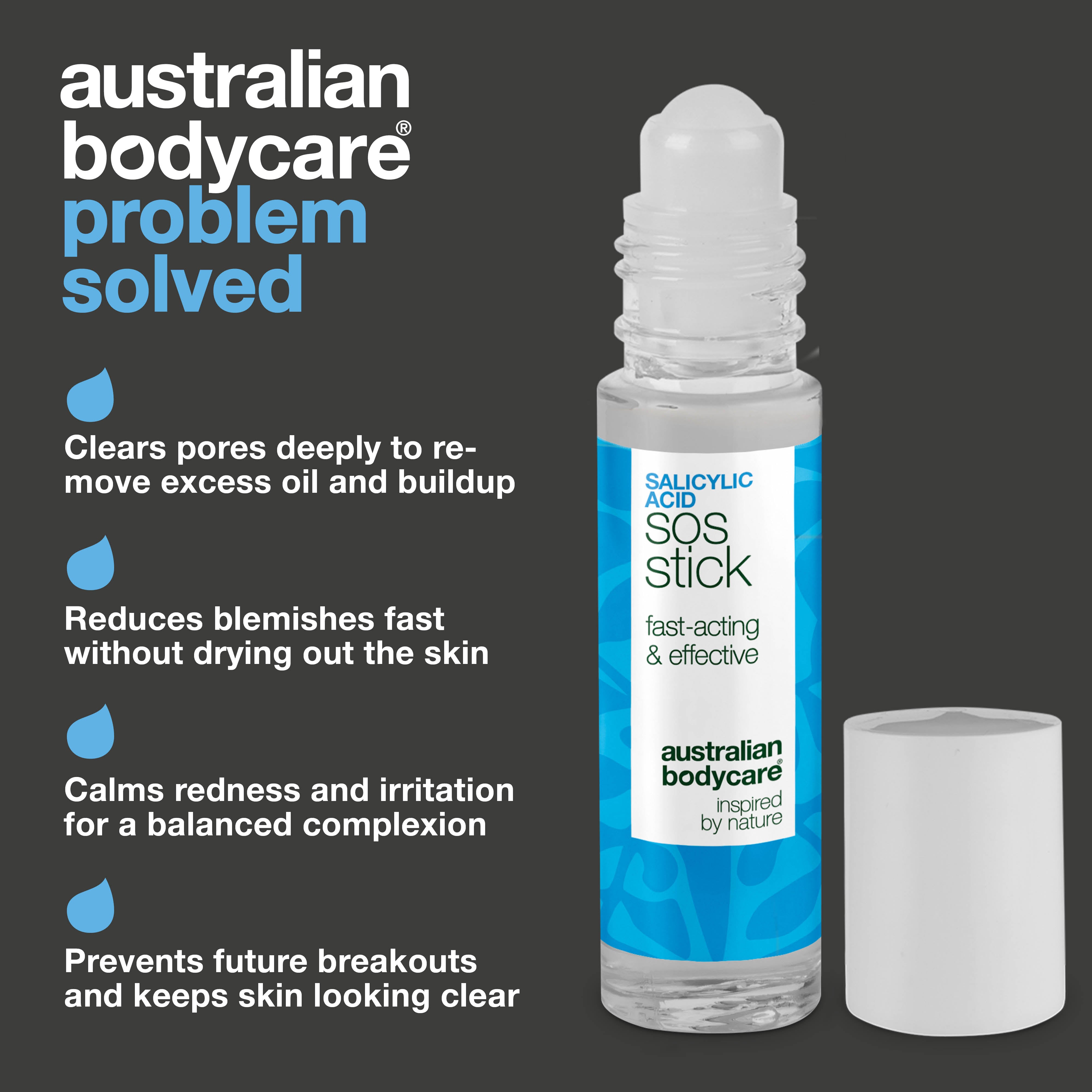 Salicylic Acid SOS Stick for breakouts and redness – unclogs pores and calms the skin fast