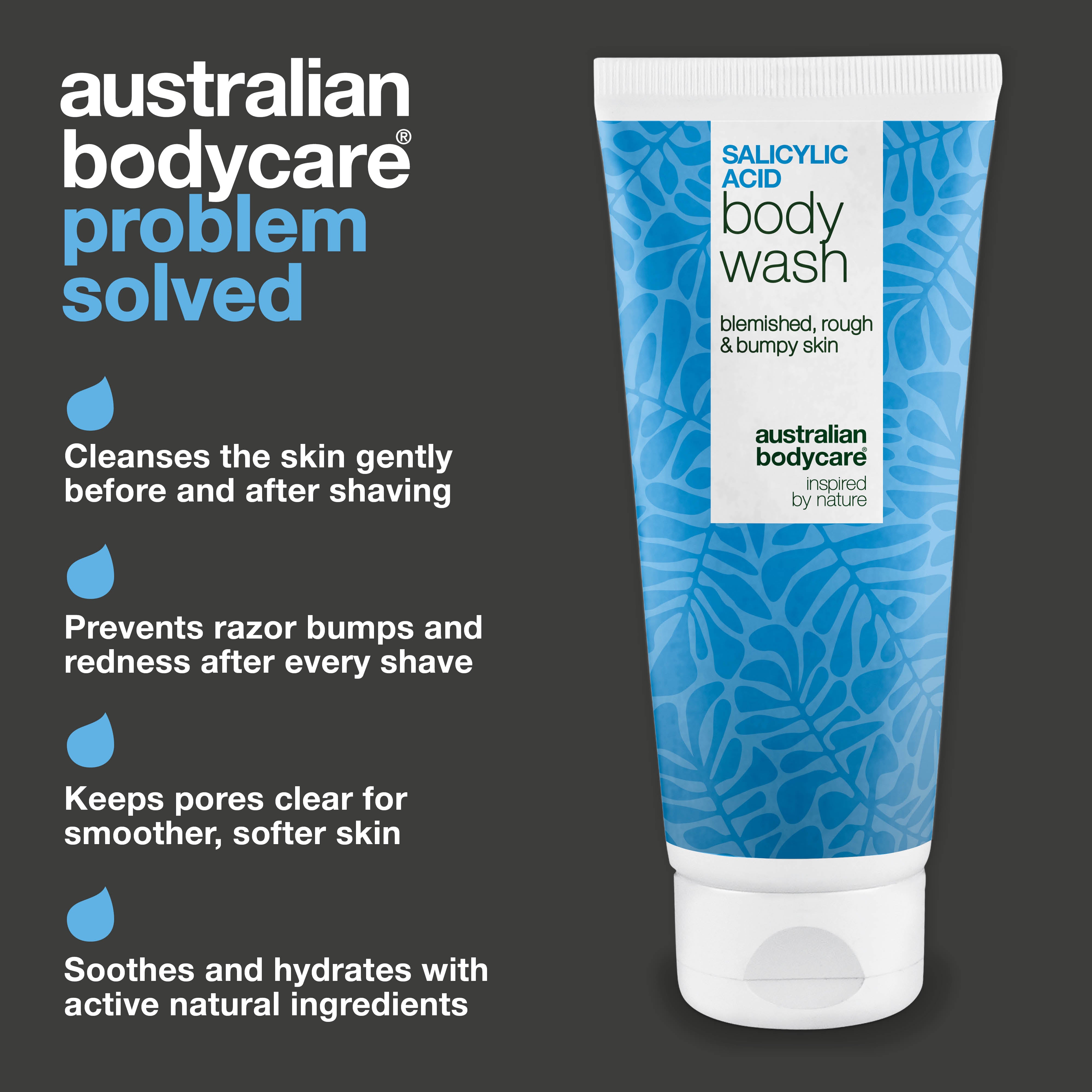 Salicylic Acid Shave Wash prevents razor bumps and ingrown hairs – soothes skin after shaving