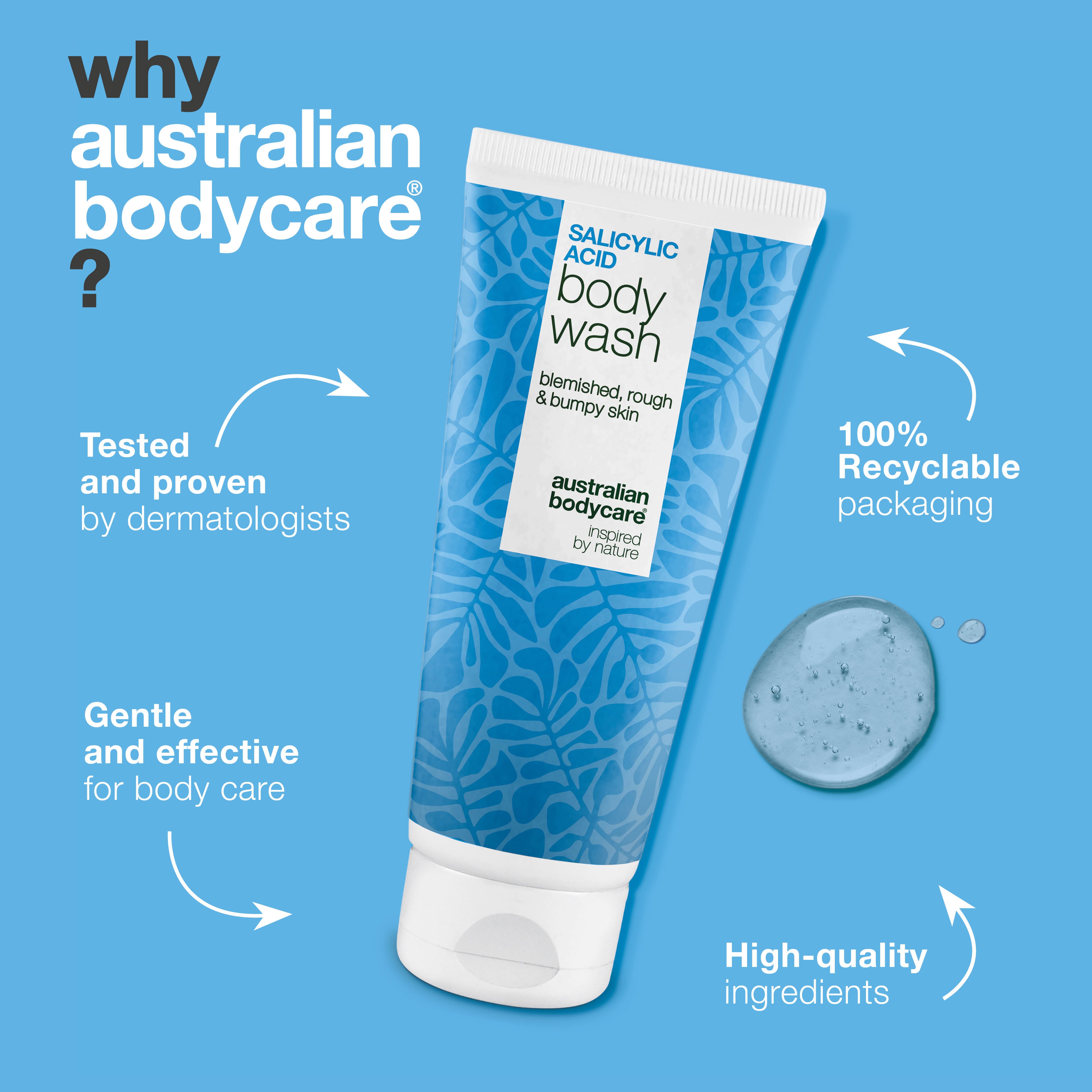 Salicylic Acid Shave Wash prevents razor bumps and ingrown hairs – soothes skin after shaving