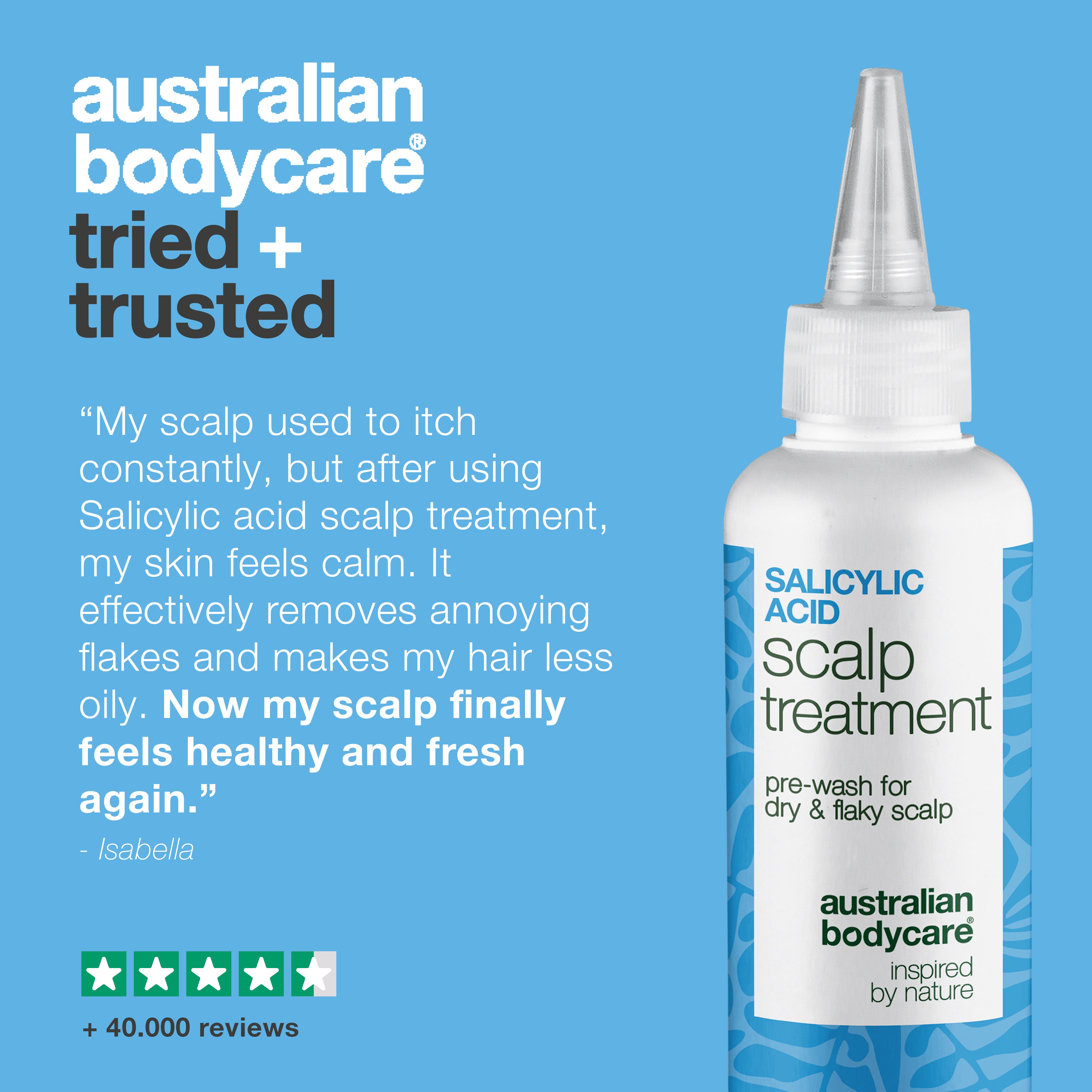 Salicylic Acid Scalp Treatment for oily & flaky scalp — Salicylic Acid Pre-Wash Treatment relieves itchiness, flakes, and oil. Use before washing for deep exfoliation with active Salicylic Acid.