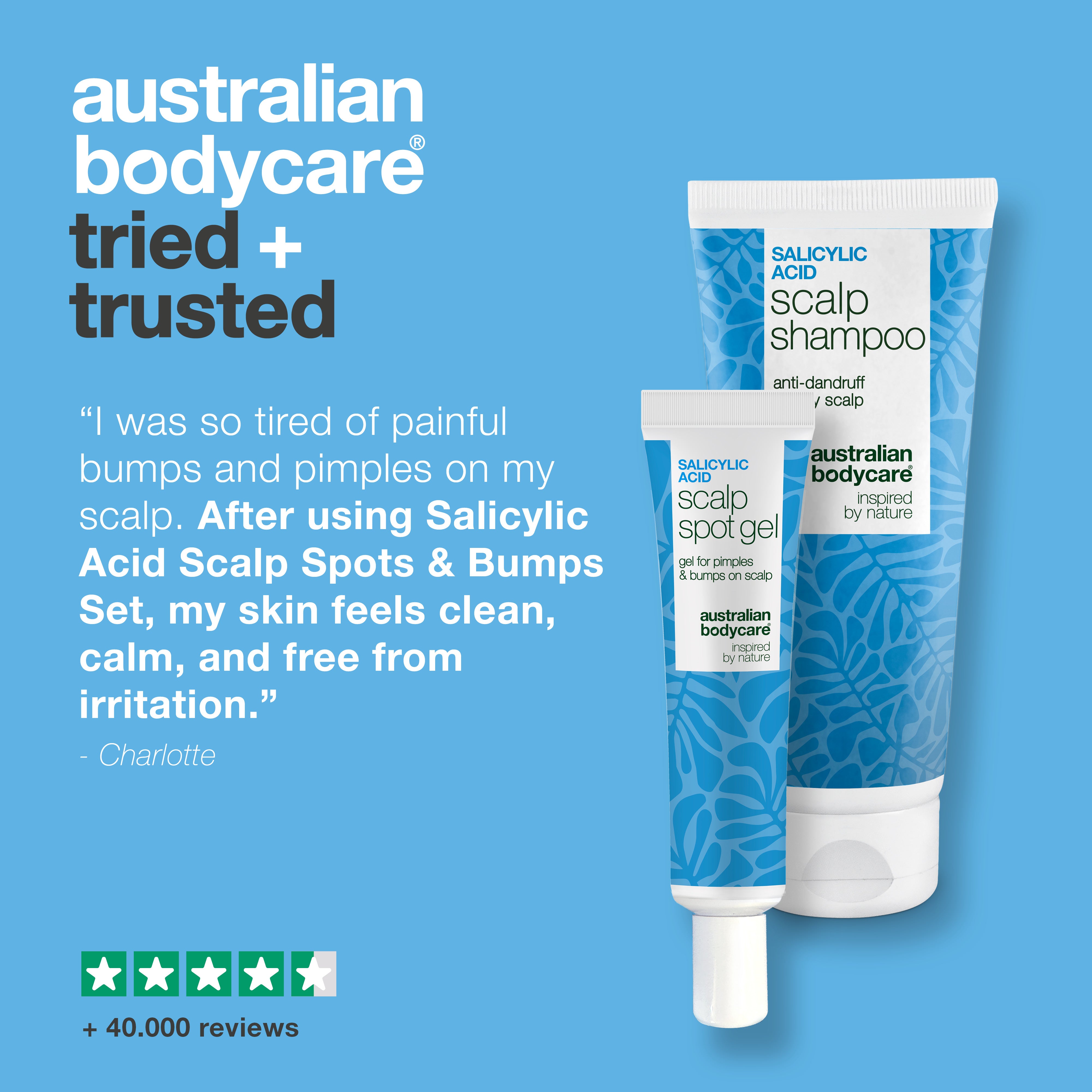Tried and trusted: customer review of the scalp pimples set – 4.5 stars based on more than 40,000 reviews