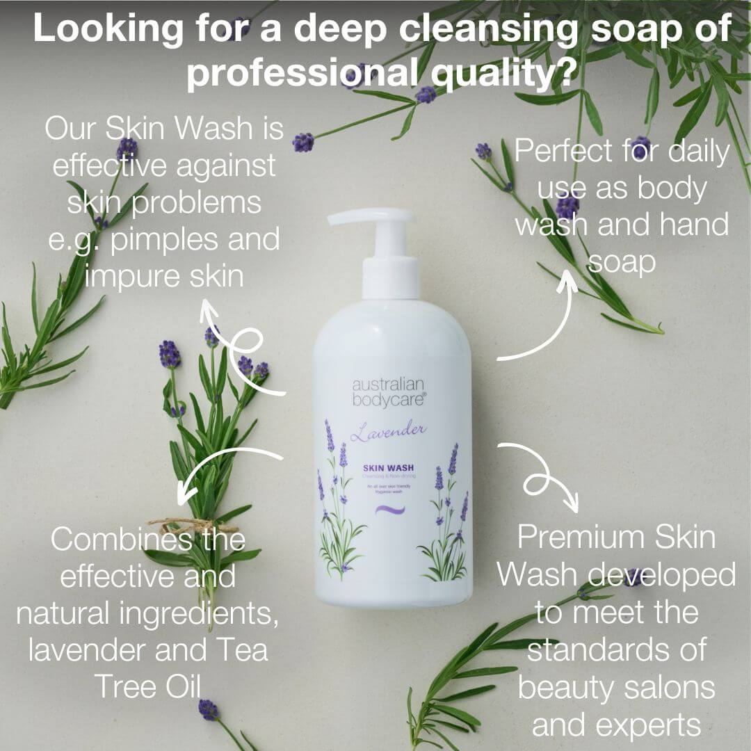 Professional Lavender Skin Wash — Professional Shower gel with Tea Tree Oil and Lavender to wash your body daily