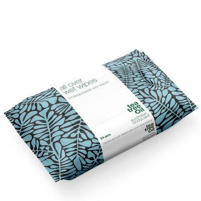 Wet wipes for adults with Tea Tree Oil 24 pcs - Efficiently cleanses the skin on the body
