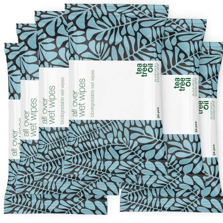 Wet wipes for adults with Tea Tree Oil 24 pcs — Efficiently cleanses the skin on the body