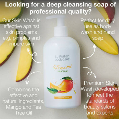 Tropical Skin Wash with mango - Professional Body Wash with Tea Tree Oil and mango for a clean and healthy skin