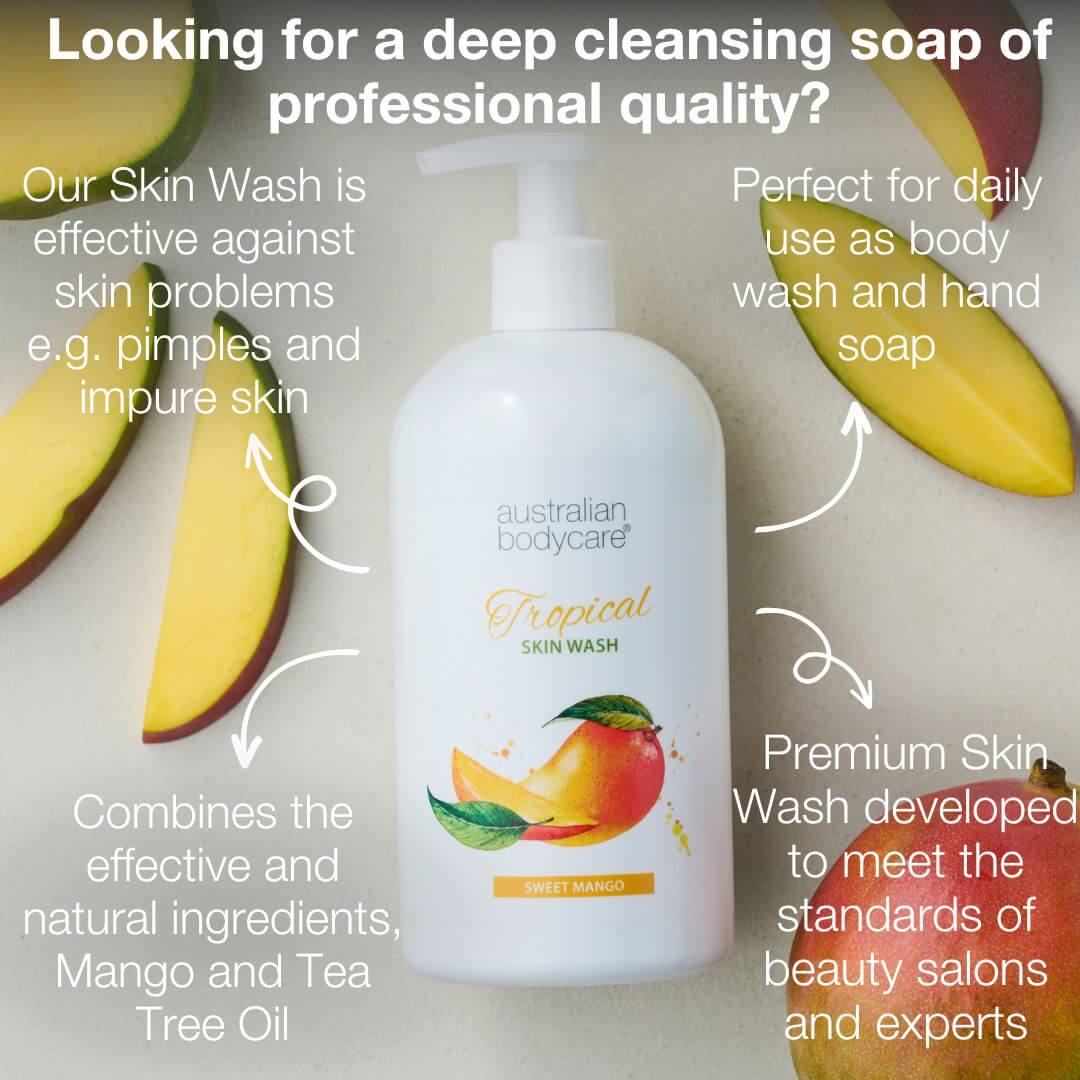 Tropical Skin Wash with mango — Professional Body Wash with Tea Tree Oil and mango for a clean and healthy skin