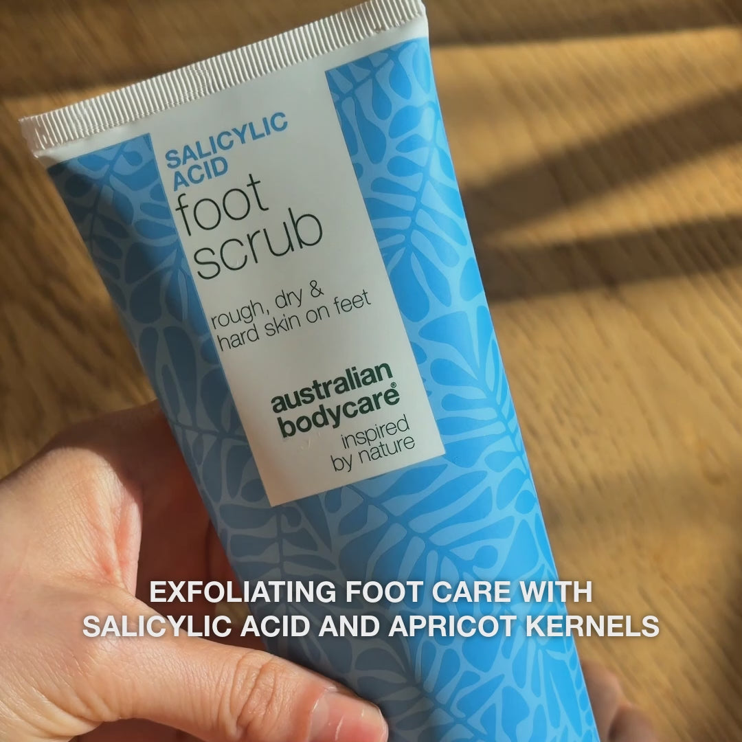 Salicylic Acid Foot Scrub – removes hard, dry and rough skin — Foot Scrub with Salicylic Acid treats rough, cracked heels. Deeply exfoliates and hydrates for soft, refreshed and smooth feet.