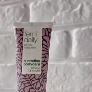 Video showing Australian Bodycare Femi Daily Intimate Gel and its light, soothing texture.
