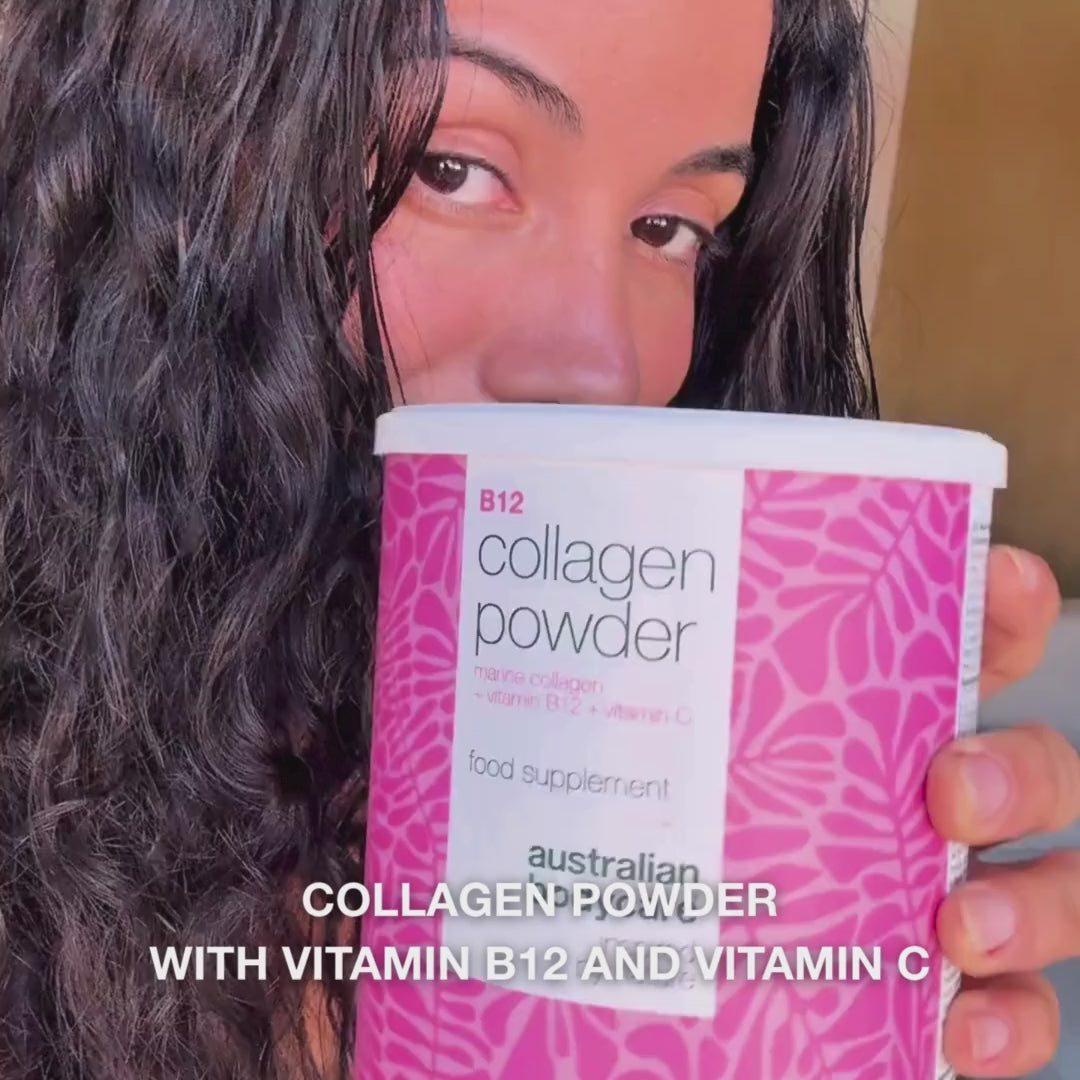 Marine collagen powder with vitamin B12 and C – 250 g supplement for skin, hair and nails – Australian Bodycare