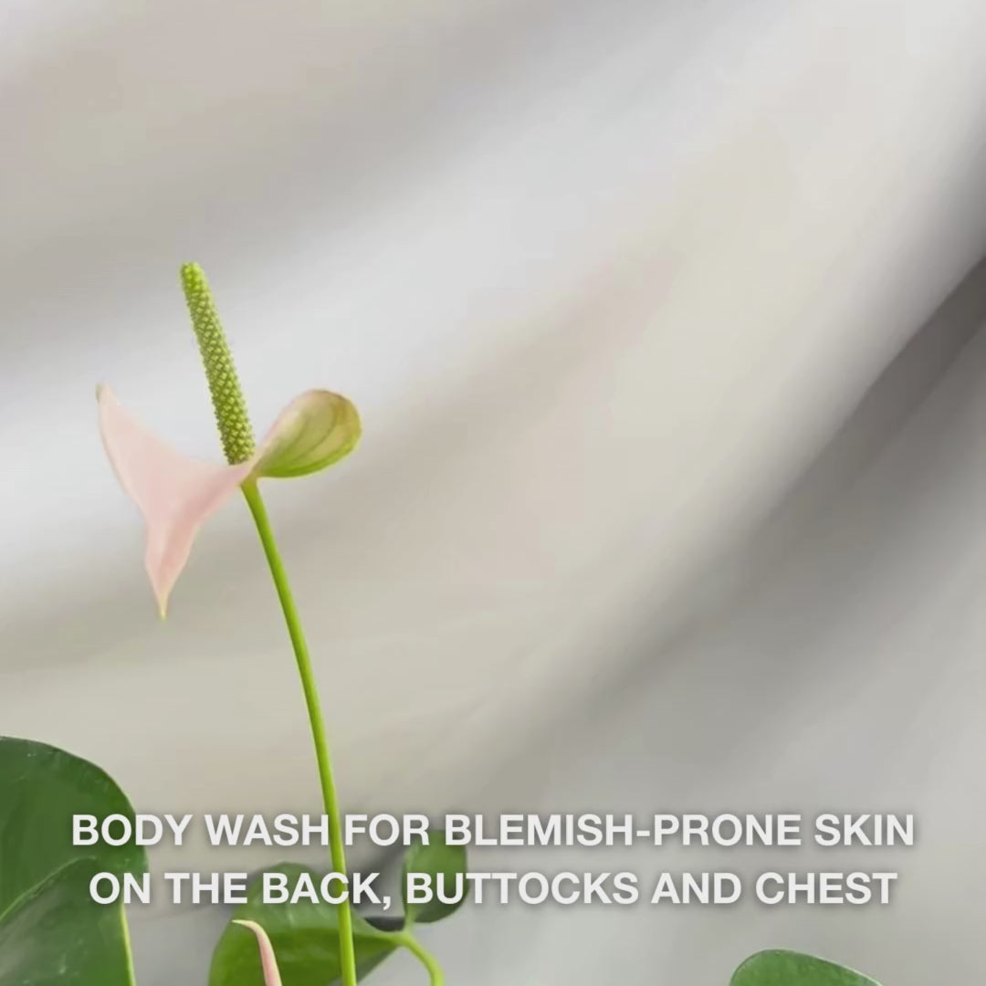 Salicylic Acid Body Wash clears clogged pores and bumps. With salicylic acid, niacinamide, zinc PCA and hydrating glycerin.