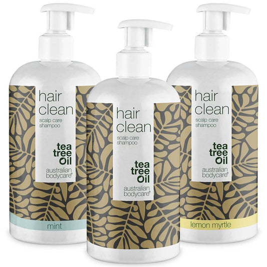 3 Hair Clean shampoo — offer pack - Package offer with 3 x shampoo (500 ml): Tea Tree Oil, Lemon Myrtle & Mint