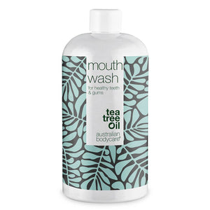 Tea Tree Oil Mouth Wash for a good oral hygiene - Against bad breath and for the daily care of gingivitis, oral thrush and periodontitis