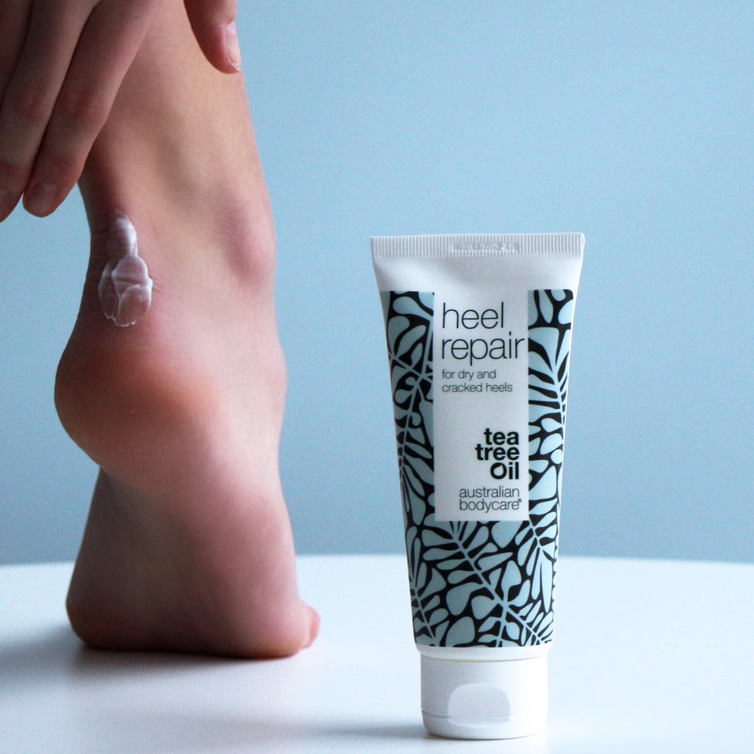 3 Products for calluses and corn on foot — Foot cream, heel cream and corn oil for dry feet.